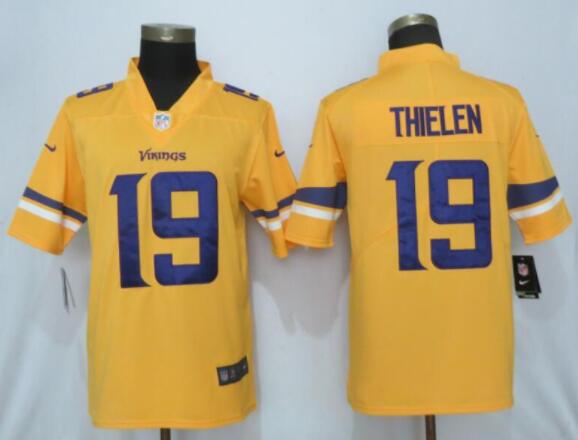 NEW Nike Minnesota Vikings 19 Thielen 2019 Vapor Untouchable Nike Gold Inverted Legend Jersey