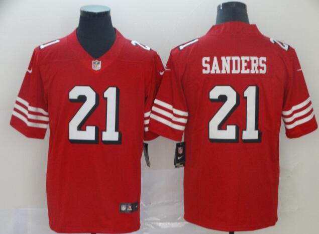 Nike San Francisco 49ers #21 Deion Sanders Red 2018 Vapor Untouchable Limited Jersey