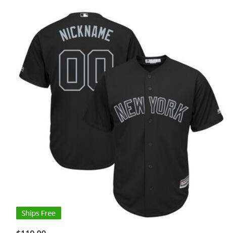 Men's New York Yankees Majestic Black 2019 Players' Weekend Pick-A-Player Replica Roster Jersey