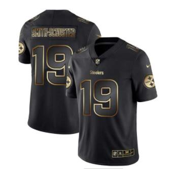 Nike Steelers 19 JuJu Smith Schuster Black Gold Vapor Untouchable Limited Jersey