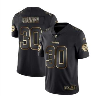 Nike Steelers 30 James Conner Black Gold Vapor Untouchable Limited Jersey