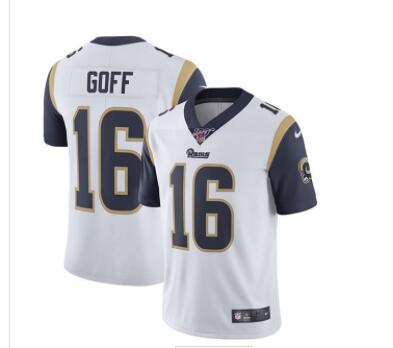 Nike Rams 16 Jared Goff White 100th Season Vapor Untouchable Limited Jersey