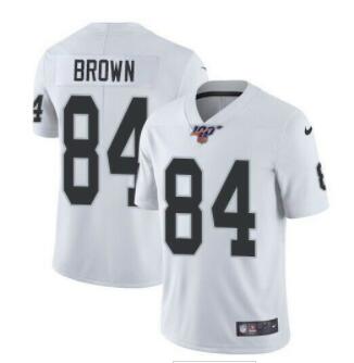 Nike Raiders 84 Antonio Brown White 100th Season Vapor Untouchable Limited Jersey