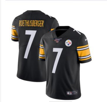 Nike Steelers 7 Ben Roethlisberger Black 100th Season Vapor Untouchable Limited Jersey