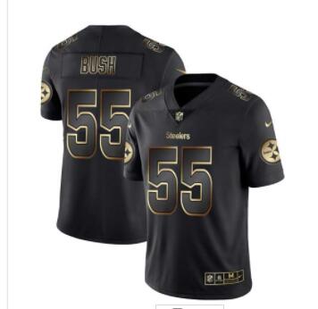 Nike Steelers 55 Devin Bush Black Gold Vapor Untouchable Limited Jersey