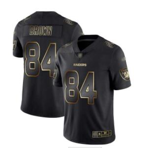 Raiders #84 Antonio Brown Black Gold Men's Stitched Football Vapor Untouchable Limited Jersey