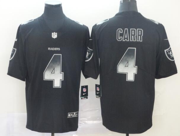 Raiders #4 Derek Carr Black Men Fashion Jersey