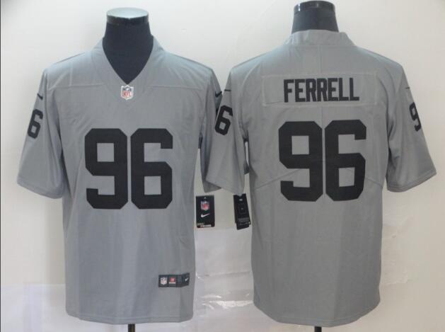 Nike Raiders #96 Clelin Ferrell Silver Men's Stitched NFL Limited Inverted Legend  Jersey