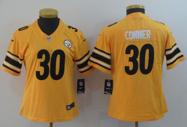 Women Pittsburgh Steelers 30 Conner Nike Gold Inverted Legend Jersey