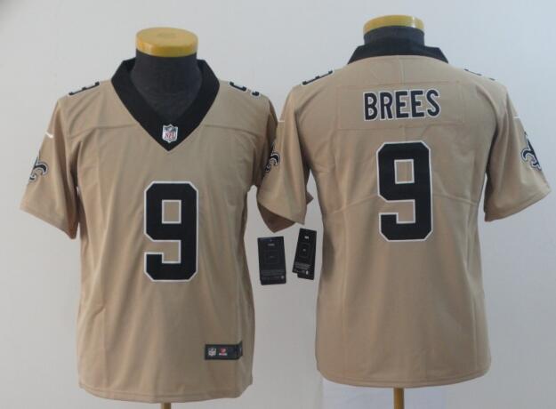 Youth New Orleans Saints Drew Brees Nike Gold Inverted Legend Jersey