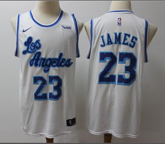 New Men Nike Mens Los Angeles Lakers 23# Lebron James White Basketball Jersey