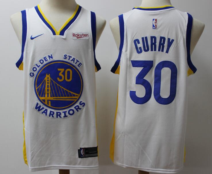 White Warriors #30 Stephen Curry Basketball Jersey for MEN