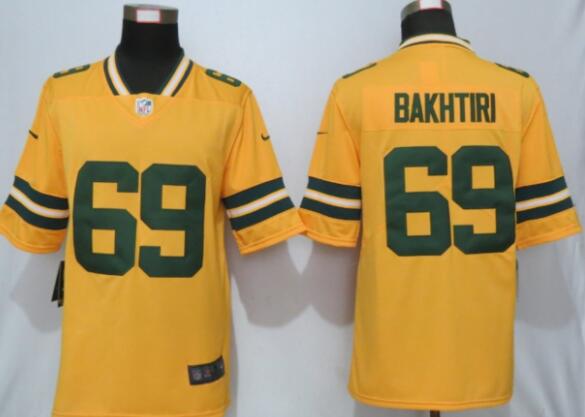 New Nike Green Bay Packers 69 Bakhtiari 2019 Vapor Untouchable Nike Gold Inverted Legend Jersey