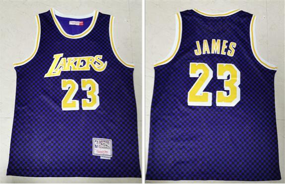 Lakers 23 Lebron James  Men Throwback Jersey