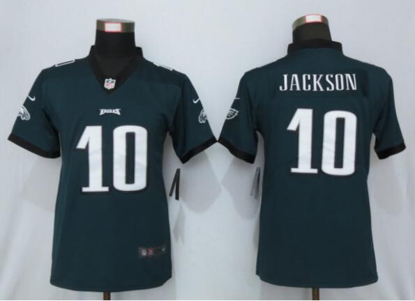 Women NEW Nike Philadelphia Eagles 10 Jackson Green 2019 Vapor Untouchable  Jersey