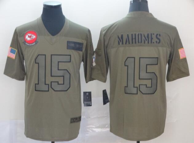 Men's Kansas City Chiefs Patrick Mahomes Nike Camo 2019 Salute to Service Limited Jersey