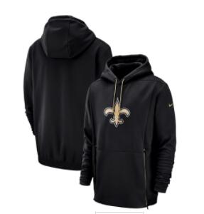 New Orleans Saints Nike Sideline Performance Player Pullover Hoodie Black