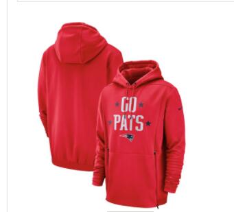 New England Patriots Nike Sideline Local Lockup Pullover Hoodie Red