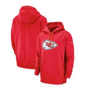 Kansas City Chiefs Nike Sideline Performance Player Pullover Hoodie Red