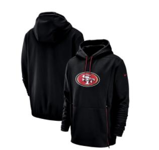 San Francisco 49ers Nike Sideline Performance Player Pullover Hoodie Black