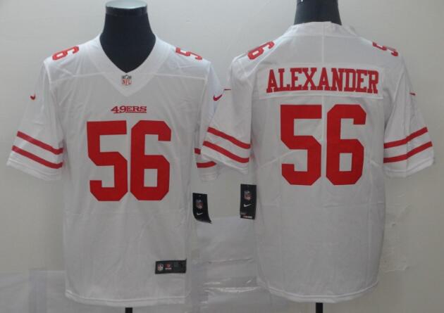 49ers #56 Kwon Alexander White Rush Men Stitched Football Vapor Untouchable Limited Jersey