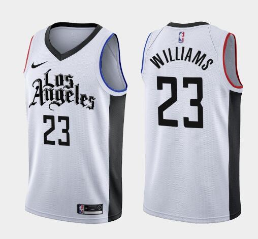 men's lou williams 23 2019-20 city edition white jersey