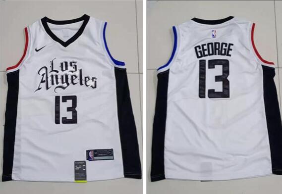 paul george 13# Men 2019-20 city edition white men's jersey