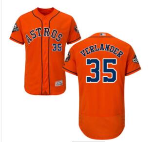 Astros #35 Justin Verlander Orange Flexbase Authentic Collection 2019 World Series Bound Stitched Baseball Jersey