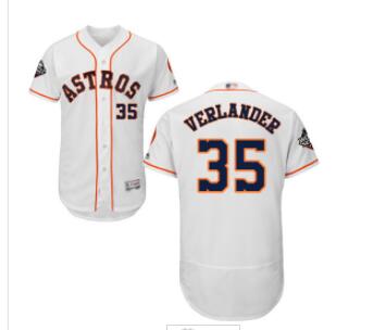 Astros #35 Justin Verlander White Flexbase Authentic Collection 2019 World Series Bound Stitched Baseball Jersey