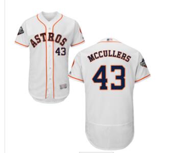 Astros #43 Lance McCullers White Flexbase Authentic Collection 2019 World Series Bound Stitched Baseball Jersey