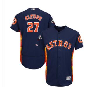 Astros #27 Jose Altuve Navy Blue Flexbase Authentic Collection 2019 World Series Bound Stitched Baseball Jersey