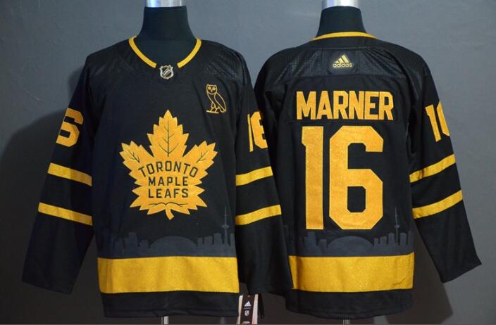 Adidas Toronto Maple Leafs #16 Mitchell Marner Black Men S titched Jersey