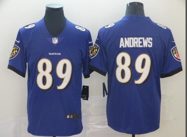 Men's Baltimore Ravens Nike Purple 89# Andrews Stitched Jersey