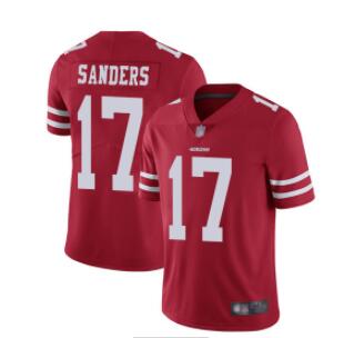 49ers #17 Emmanuel Sanders Red Team Color Men's Stitched Football Vapor Untouchable Limited Jersey