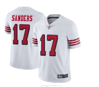 49ers #17 Emmanuel Sanders White Rush Men's Stitched Football Vapor Untouchable Limited Jersey