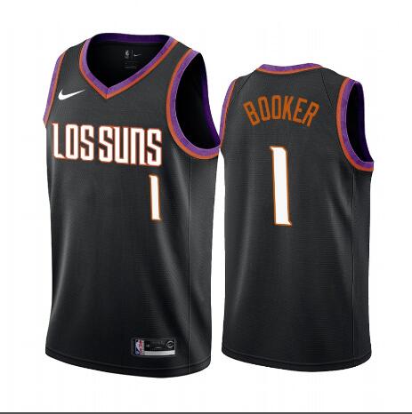 Men's Phoenix Suns Devin Booker Nike Black 2019/20 Finished City Edition Swingman Jersey