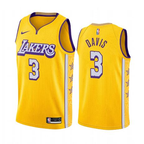 men's anthony davis yellow city edition jersey