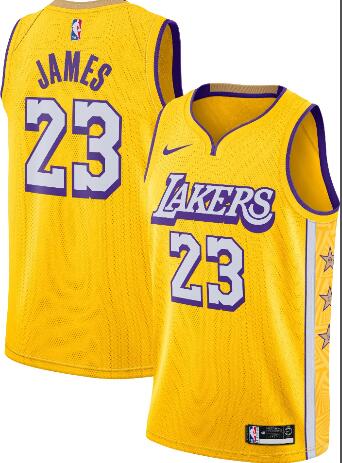 New Men LeBron James Jersey city Edition Yellow