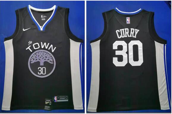 Nike Stephen Curry Golden State Warriors Black 2019/20 Finished Swingman Jersey – City Edition