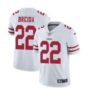 Nike 49ers #22 Matt Breida White Men's Stitched NFL Vapor Untouchable Limited Jersey