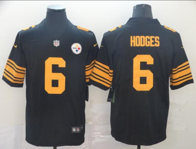 Nike Steelers #6 Devlin Hodges Black Men's Stitched NFL Limited Rush Jersey