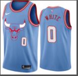 Men's Chicago Bulls Coby White White Stitched Jersey