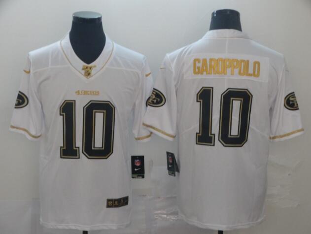 Men's San Francisco 49ers #10 Jimmy Garoppolo  Golden Edition Jersey - White