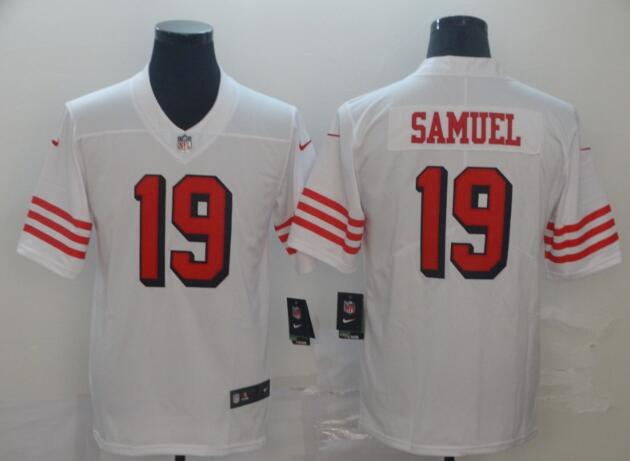 Nike 49ers #19 Deebo Samuel White Rush  men's Stitched NFL  Jersey