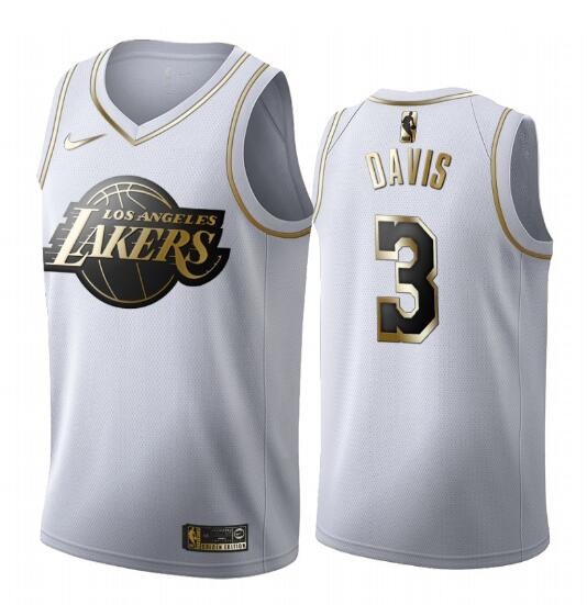 men's anthony davis White 2019-20 Golden Edition Jersey