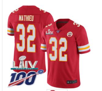 Nike Chiefs #32 Tyrann Mathieu Red Super Bowl LIV 2020 Team Color Men Stitched NFL 100th Season Vapor Untouchable Limited Jersey