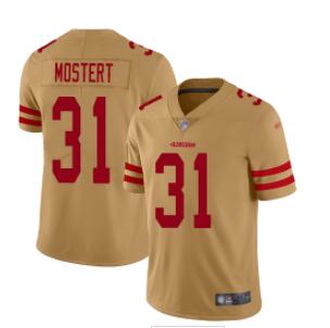 Men's San Francisco 49ers Gold Limited #31 Raheem Mostert Football Inverted Legend Jersey