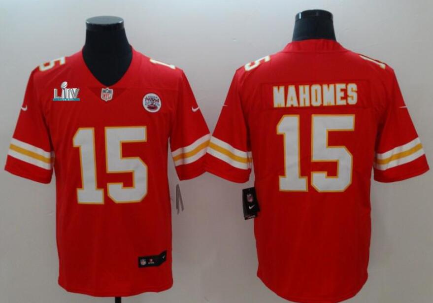 Nike Chiefs #15 Patrick Mahomes Black Super Bowl LIV 2020 Men Stitched NFL Jersey