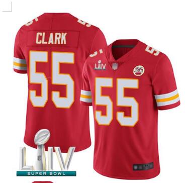 Nike Chiefs #55 Frank Clark Red Super Bowl LIV 2020 Team Color Men Stitched NFL Vapor Untouchable Limited Jersey