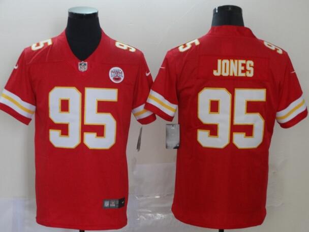 Nike Chiefs #95 Chris Jones Red  2020 Team Color Men Stitched NFL Vapor Untouchable Limited Jersey